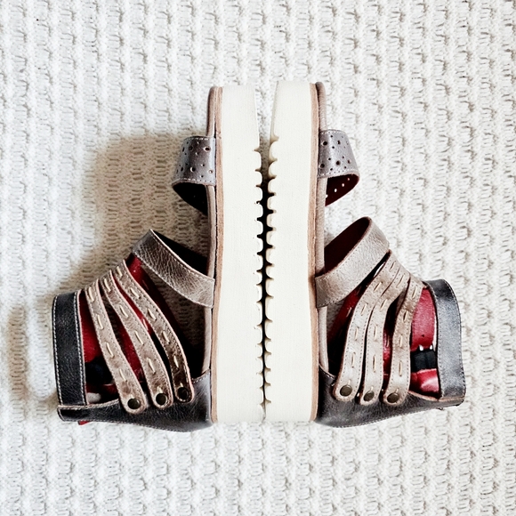 Bed Stu Artemia Leather Platform Sandals Open Toe Zipper Chunky Size 8.5 NWOB - Picture 5 of 16